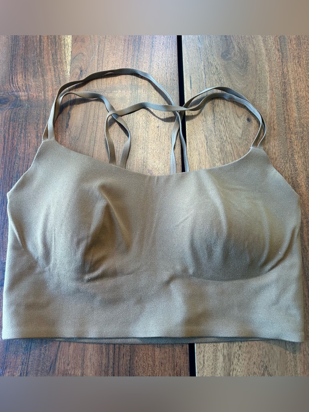 aerie brown Strappy Seamless Bralette